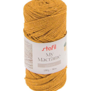 108074-27 Stafil Macrame Glitter 100gr 90mtr Amber