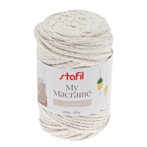 108075-02 Stafil Macrame Cordy 200gr 85mtr Cream