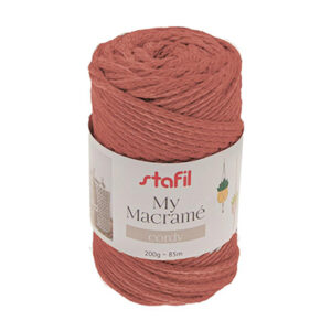 108075-28 Stafil Macrame Cordy 200gr 85mtr Brick Red