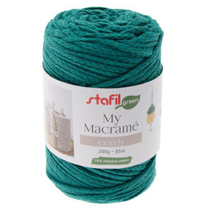 108075-31 Stafil Macrame Cordy 200gr 85mtr Emerald Green