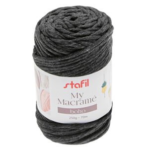 108076-12 Stafil Macrame Boho 250gr 70mtr Anthracite