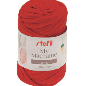 108076-14 Stafil Macrame Boho 250gr 70mtr Red