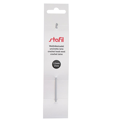 Wol haaknaald aluminium 15cm 2.50mm