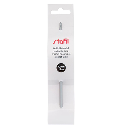 Wol haaknaald aluminium 15cm 4.50mm