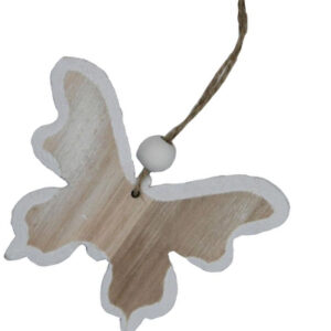 3057-04 Stafil Wooden Butterfly to hang 75x10cm naturelwhite