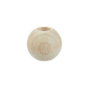 8662-201 Stafil Wooden Balls for Macrame 20mm 7mm Naturel