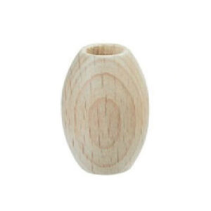 8663-221 Stafil Wooden Balls oval for Macrame 22x30mm 10mm Naturel