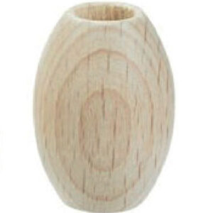 8663-281 Stafil Wooden Balls oval for Macrame 28x44mm 10mm Naturel