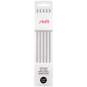 Breinaald dubbele punt aluminium 5 stuks 20cm 3.50mm