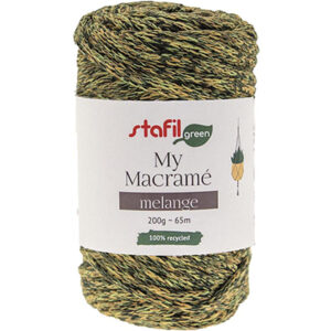 108200-05 Stafil Macrame Cordy Melange 200gr 65mtr Green