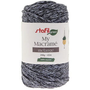 108200-07 Stafil Macrame Cordy Melange 200gr 65mtr Blue