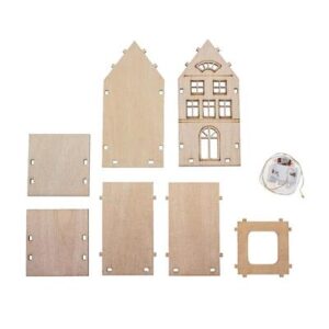 4022-01 Stafil Wooden Houses DIY kit with LED 7x12x55cm
