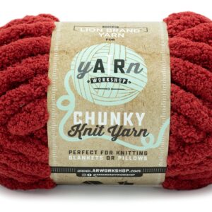 Lion Brand Yarn Chunky Knit Yarn Sangria