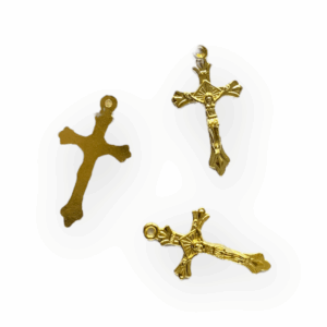 Kruisje klein goud met Jezus 39x22,9mm - Prijs per stuk