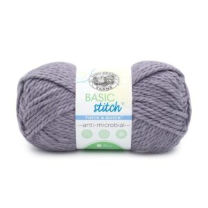 Lion Brand Basic Stitch Antimicrobial Thick & Quick Yarn Lavender M