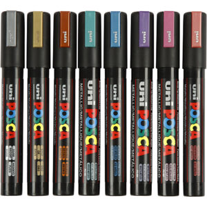 276901 Posca Marker 2,5 mm medium metallic kleuren 8stuks