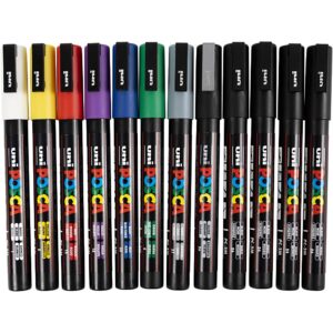 384095 Posca Marker 0,9-1,3 mm diverse kleuren 12stuk