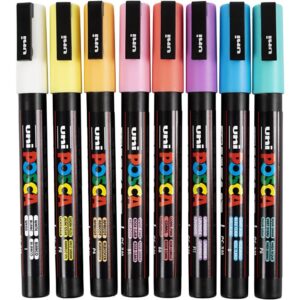 384290 Posca Marker 0,9 - 1,3 mm diverse kleuren 8stuks