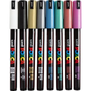 384292 Posca Marker 0,7 mm metallic kleuren 8div
