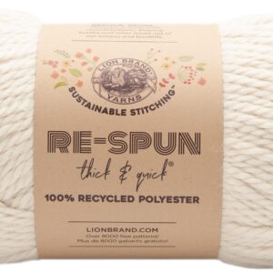 Lion Brand Re-Spun Thick & Quick Yarn Whip Cream