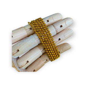 Koord kleine kralen 3mm Goud 50cm