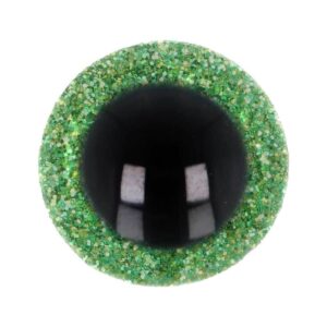 Veiligheidsoogjes Glitter 10mm Groen (5 paar)
